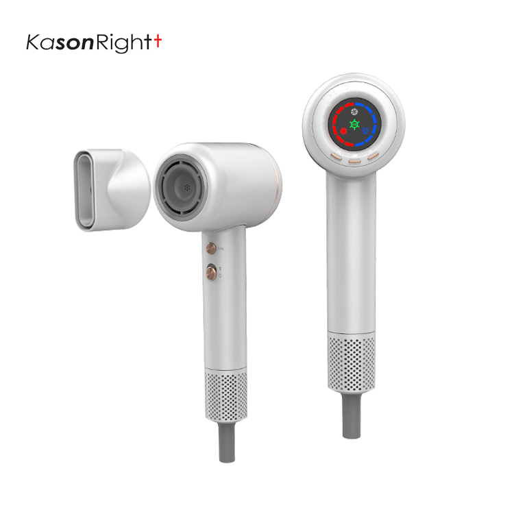 Paparan LED Motor Berkelajuan Tinggi Tanpa Berus, Penghawa Dingin Keriting, Pengering Rambut Sangat Tenang, Hadiah Wanita
